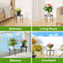 1PCS Plant Stand-9.06IN Flower Pot Stand, Plant Holder Heavy Duty Iron Plant Pot Shelf, Anti-rust Round Plant Rack for Room Indoor and Outdoor Cou...