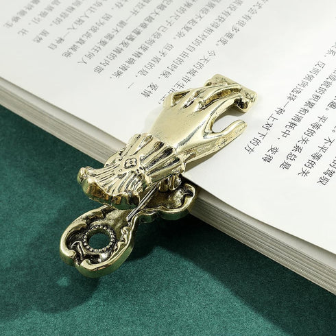 Vintage Lady's Hand Shaped Book Clip Gold Metal Paper Clip Document Storage Metal Clip Journal File Clip for Office School Home DIY Use (Antique B...