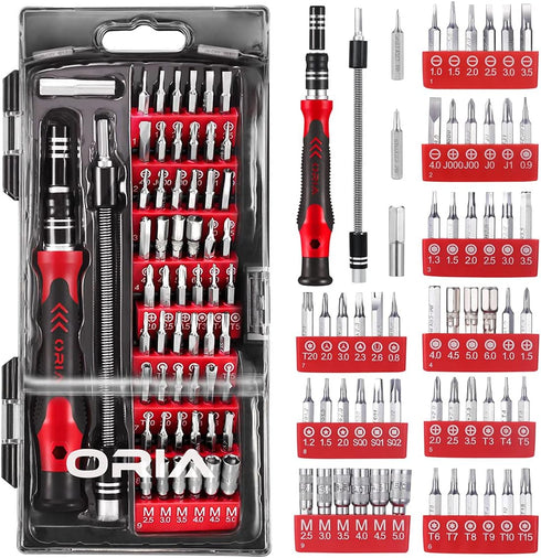 ORIA Precision Screwdriver Kit, Mini Screwdriver Set, 60 in 1 Small Screwdriver with 56 Bits Repair Tools with Flexible Shaft, Extension Rod for M...