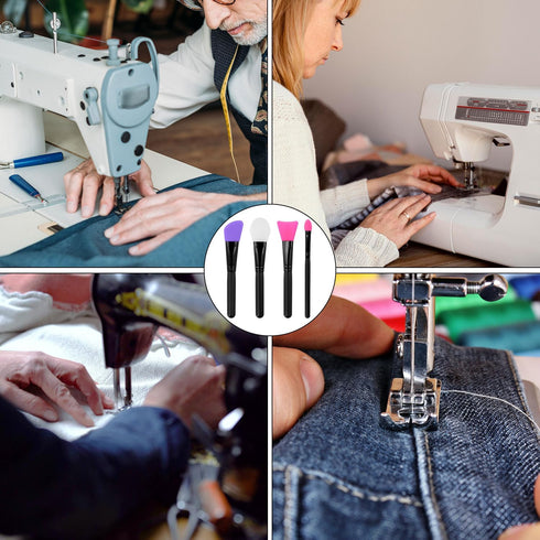 4pcs Silicone Sewing Stiletto Tools, 4 Design Quilting Binding Tool Sewing Position and Press Tools Fingers Protector Multifunctional Sewing Seam ...