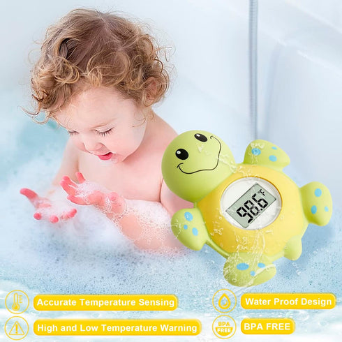 Baby Bath Thermometer (Upgraded Version) with Automatic Water Induction Switch, Baby Bath Float and Play Toy for Infant, Smart Accurate Bathroom S...