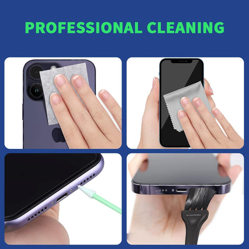 Phone Cleaning Kit, Phone Screen Cleaner, Cleaning Kit for iPhone Cell Phone Airpod, Cleaner Kit for iPhone Speaker Charging Port Cleaning Tool, E...