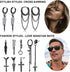 FIFATA 20 Pieces Men Earrings Set - Black Stainless Steel Chain Hoop Earrings Cross Moon and Star Dangle Earrings Piercing Jewelry for Men Women...