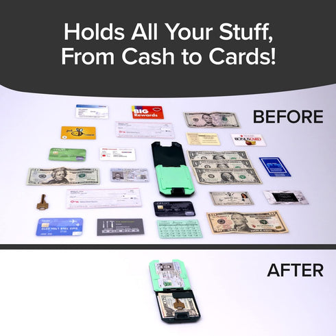 Ultra-Thin RFID-Blocking Wallet, AS-SEEN-ON-TV, ID Theft Protection, Easy to Carry, Reach Cards & Cash with a Touch of a Button, Aluminum Outer Sh...