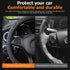 Mandark Car Steering Wheel Cover, Elastic Stretch Leather Anti-Slip Embossing Pattern Steering Wheel Protector, 14.5-15inch Auto Interior Accessor...
