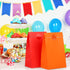 Cooraby 30 Pack Rainbow Gift Bags Candy Paper Bags with Stickers 5.1 x 3.1 x 9.4 Inches Snack Sweet Craft Bags for Birthday Wedding Party Annivers...