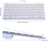 2021 Upgraded PC Computer Laptop Mini USB Wired Keyboard for Mac and Windows 78 Scissor keys Small Super Thin Compact Multimedia Keyboard (Silver)...