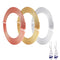 Cinvo 3 Rolls Flat Craft Wire Jewelry Wire Flexible Aluminum Wire Tarnish Resistant for Bezel Sculpting DIY Jewelry Craft Making (1mm Thickness, 3...