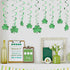 St.Patrick’s Day Hanging Shamrock Swirls Decorations(30Count), Konsait Lucky Irish Green Shamrock Foil Swirl for Home Party Ceiling Window Wall De...