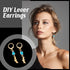 UNICRAFTALE 50pcs Lever Back Earrings Stainless Steel Leverback Earring Hoop Earring with Loop Golden Leverback Earwire Findings for DIY Jewelry M...