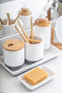 Full Circle Raise The Bar Ceramic Bathroom Soap Dish, White...