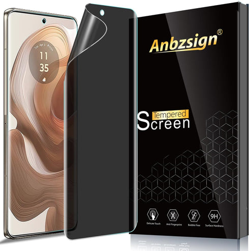 [2 Pack for Motorola Edge (2024) Privacy Screen Protector, Anti-Spy Flexible TPU Film Privacy Screen Protector Case Friendly Anti-Scratch Bubble F...