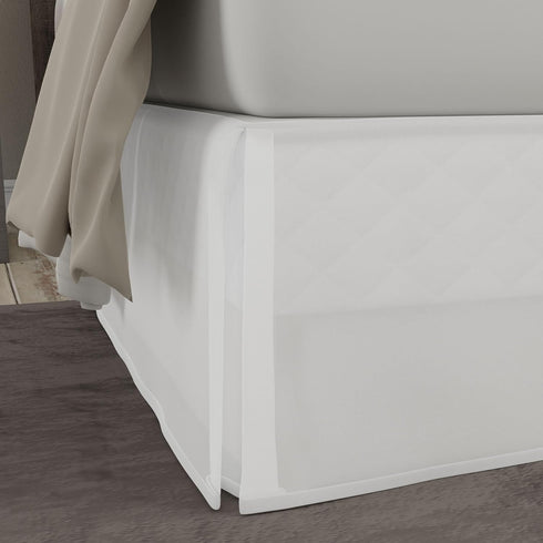 TODAY'S HOME Classic Tailored, Microfiber, 14" Drop Length Bed Skirt Dust Ruffle, King, White TOH25014WHIT04...