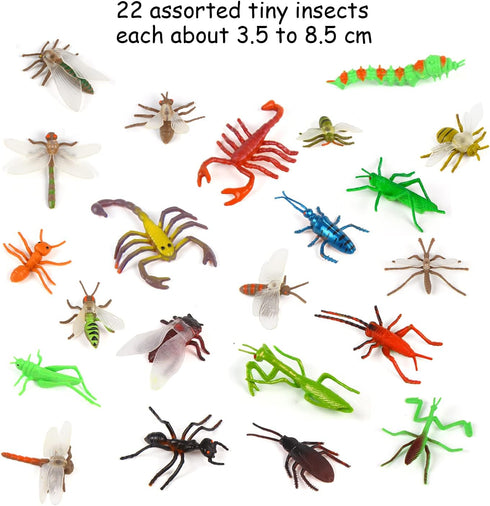 39 Pack Insects and Bugs for Kids,Assorted Plastic Bug Toys Fake Insects Educational Party Favors...