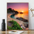ACENGXI Beach Sunrise Paint by Numbers Kits Beach DIY Oil Painting by Numbers Sunrise Beach DIY Canvas Painting by Numbers Acrylic Painting Kits f...