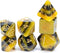 Gake Keeper Games & Dice: Sui Generis Dice - Electric Bumble Bee - Black & Yellow - 7 Piece Resin Dice Set, Role Playing Game Accessory, 5 Layer D...