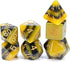 Gake Keeper Games & Dice: Sui Generis Dice - Electric Bumble Bee - Black & Yellow - 7 Piece Resin Dice Set, Role Playing Game Accessory, 5 Layer D...