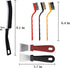 Hard Bristle Crevice Cleaning Brush, 7 Pcs Multifunctional Gap Cleaning Brush Tool Kits for Household, Full Sets Crevice Cleaning Brush for Kitche...