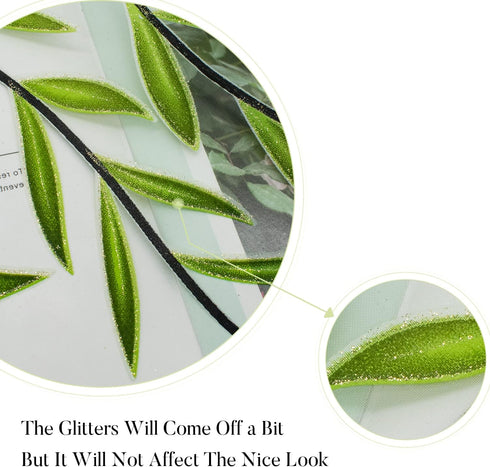Green Sheer Curtains 108 Inches Long for Living Room, Vine Leaf Patterned Curtains 2 Panels Green Bedroom Curtain Sheers Voile Transparent Window ...