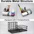 Mesh Pen Holder Office Stationery Storage Box Desk Accessories Storage Bins for Memo Folder Office Supplies Student Desktop or Closet Organizers a...