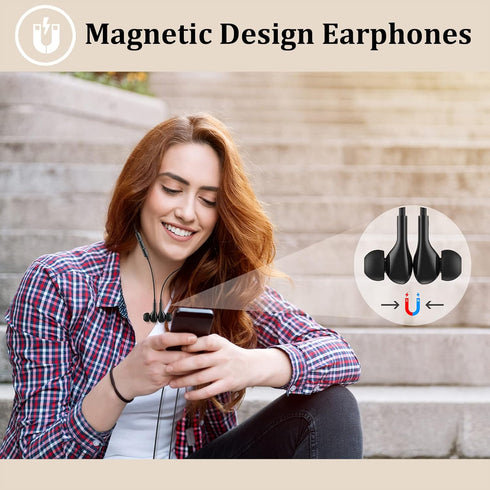 Guguearth Lightning Headphones for iPhone,MFi Certified in-Ear Lightning Earphones for iPhone,Magnetic Earbuds for iPhone with Mic Controller Comp...