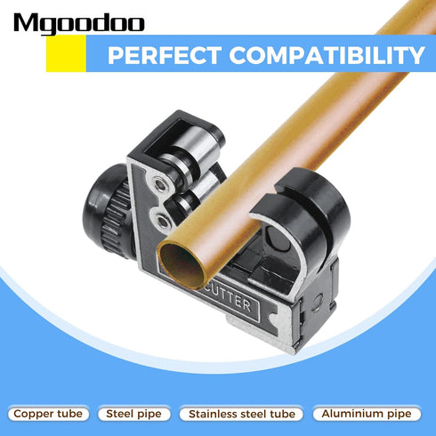 Mgoodoo 8 Pcs HVAC Repairing Tools, Air Conditioner Copper Tube Swage Tool with Expander Drill Bit Set, Copper Pipe Cutter and Deburring Tool for ...