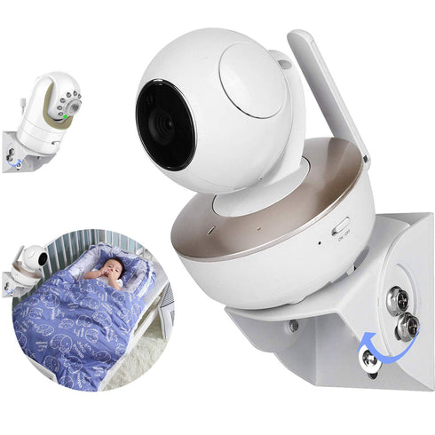 Universal Adjustable Angle Wall Mount Shelf for Baby Monitor Camera, Angle Mounting Brackets, Fits Arlo, Motorola, Infant Optics DXR-8, HelloBaby,...
