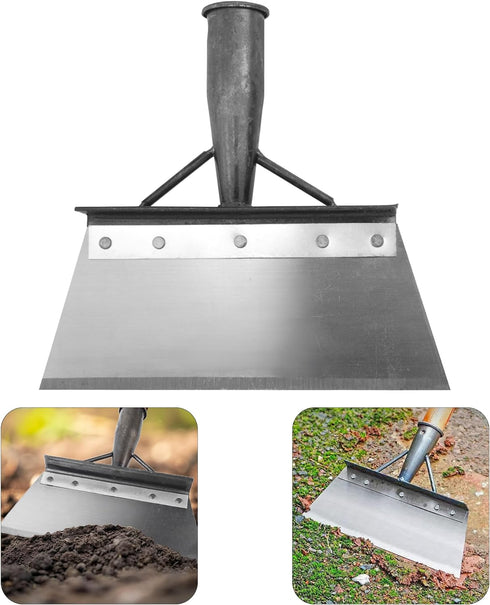 Multifunctional Cleaning Shovel, Square Flat Spade for Landscaping Outdoor Garden Tool Cleaning Weeding Shovel -10In (NO Handle)...