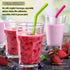 Walfos Reusable Silicone Straw - 2 Size Flexible Drinking Bendy Straws for Smoothies/20 & 30 oz Tumblers, BPA Free (4 Wide Straws + 4 Regular Stra...