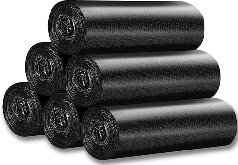 Kitchen Garbage Bags and Black Trash Bag, 100 Counts 4 Gallon 45x60Cm Kitchen Trash Bags with Handles for Bathroom Trash Bags, Small Trash Bags, C...