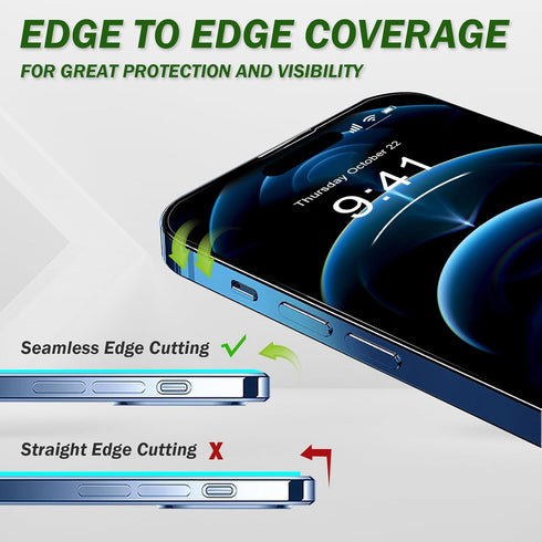 Flexklearglass® Unbreakable Hybrid Glass Screen Protector for iPhone 15,9H Hardness as Tempered Glass with Auto Installation Kit, Ultra HD Clarity...