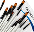 Falling in Art Paint Brushes Set, 12 PCS Nylon Professional Angled Paint Brushes for Watercolor, Oil Painting, Acrylic, Face Body Nail Art, Crafts...