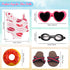 18 Inch Doll Swim Accessories Set, Passionate Doll Beach Sunbathing Playset for American doll Girls, includes Doll Bikini Swimsuits, Heart-shaped ...