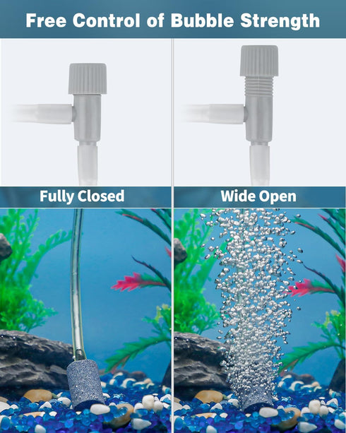 Pawfly Aquarium Air Control Valves Single Way Plastic Air Regulators for Aquarium Air Pump Fish Tank Air Flow Control Valves for 3/16" ID Airline ...