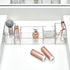 iDesign 43030 Med+ 12" Plastic Divided Vanity Medication and Bathroom Accessory, 12" x 3" x 3.5", Multi-Level Organizer...