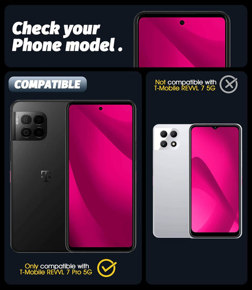 Orzero (4 Pack) Tempered Glass Screen Protector Compatible for T-Mobile REVVL 7 Pro 5G 6.78 inch, Protector De Pantalla 2.5D Arc Edges 9 Hardness ...