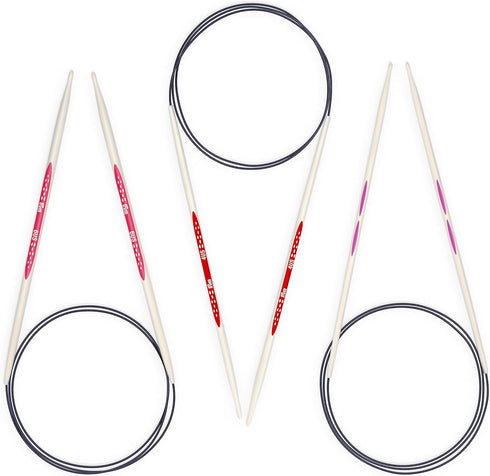 Prym Ergonomics 32" Circular Set, Size US 2, 4 & 6 Knitting Needles, Assorted 3 Count...