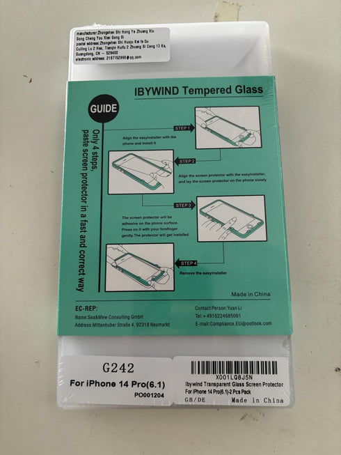 Ibywind Screen Protector for iPhone 14 Pro 6.1",with Metal Camera Lens Protector,no bubble,easy to install...