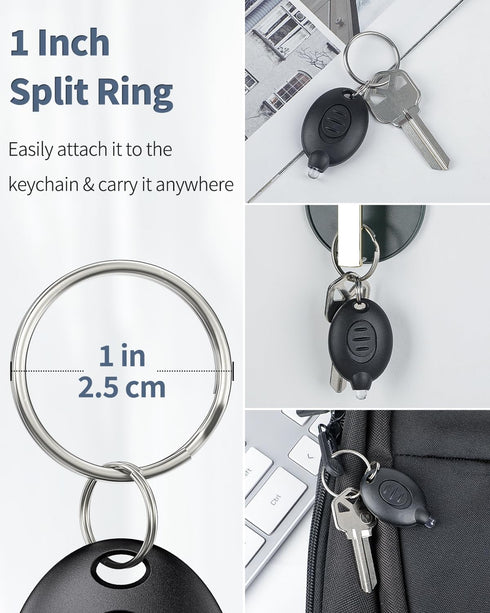 Uniclife 5 Pack LED Keychain Flashlight Mini LED Keychain Light 12 Lumen Portable Ultra Bright Battery Powered Key Ring Torch for Outdoor Camping ...