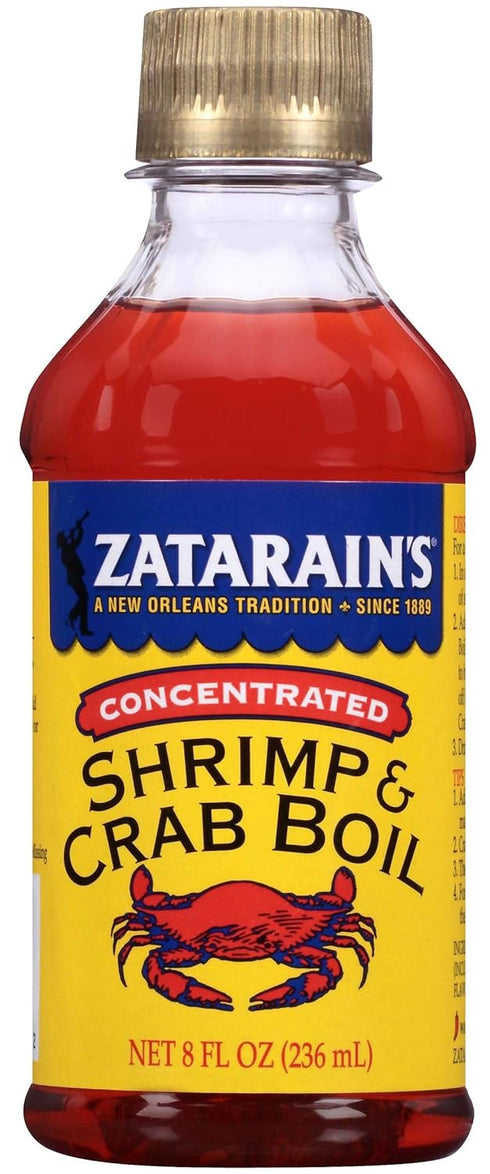 ZATARAINS Crab and Shrimp Boil Liquid, Concentrated, 8-Ounce (2 Pack (8 oz))...