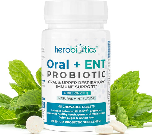 Oral Probiotics for Better Breath, Gingivitis, Strep Throat, Tonsil Stones, ENT - 6 Bn CFU Oral Probiotics with Lactobacillus Reuteri, L. Plantaru...