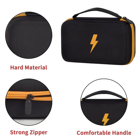 Comecase Hard Carrying Case for Fluke 87-V/ 87V Max/ 88V Digital Multimeter, Protective Travel Storage Bag - Black + Yellow Pocket...