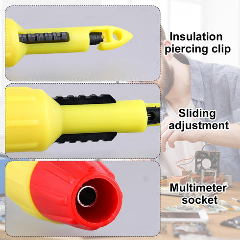 2pcs Insulation Piercing Clips, Wire Probe Kit Insulation Piercing Clip Piercing Probes for Tp81 Multimeter Wire Piercing Tool for Voltage Voltmet...