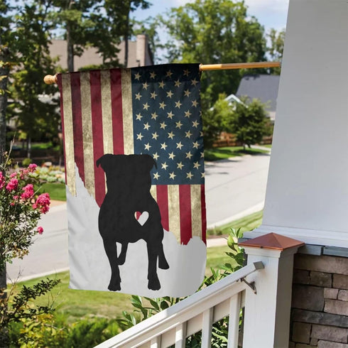 Pitbull Heart Garden Flag Double Sided Flags Banner For Outdoor House Decoration Patio Lawn Home Signs Flag 12x18 Inch...