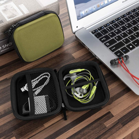 Geekria Shield Case for On-Ear Headphones, Replacement Hard Shell Travel Carrying Bag with Cable Storage, Compatible with Audio Technica, Sony, JV...