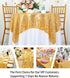 ShinyBeauty Sequin Tablecloth Table Linen Table Cover Table Overlays for Wedding Party Decor Backdrops ~1122S (54x54-Inch, Gold)...