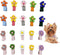 Pet Hair Clips Dog Hair Clips Flower Dogs Hair Bows Cute Puppy Dog Hair Multicolor Cat Hair Accessories Grooming Costumes Supplies for Cats Dog Pu...