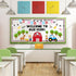 97Pcs Farm Animals Bulletin Board Kit Farmhouse Themed Bulletin Board Set Barnyard Animals Decoration Borders Cutouts with Glue Points for Farm Pa...