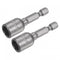 2Pcs 1/4 Quick-Change Hex Shank, 10mm (3/8-Inch) Magnetic Nut Setter Driver Drill Bit, 1.89 Inch Length, Metric for Machine Maintenance, Furniture...