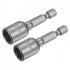 2Pcs 1/4 Quick-Change Hex Shank, 10mm (3/8-Inch) Magnetic Nut Setter Driver Drill Bit, 1.89 Inch Length, Metric for Machine Maintenance, Furniture...